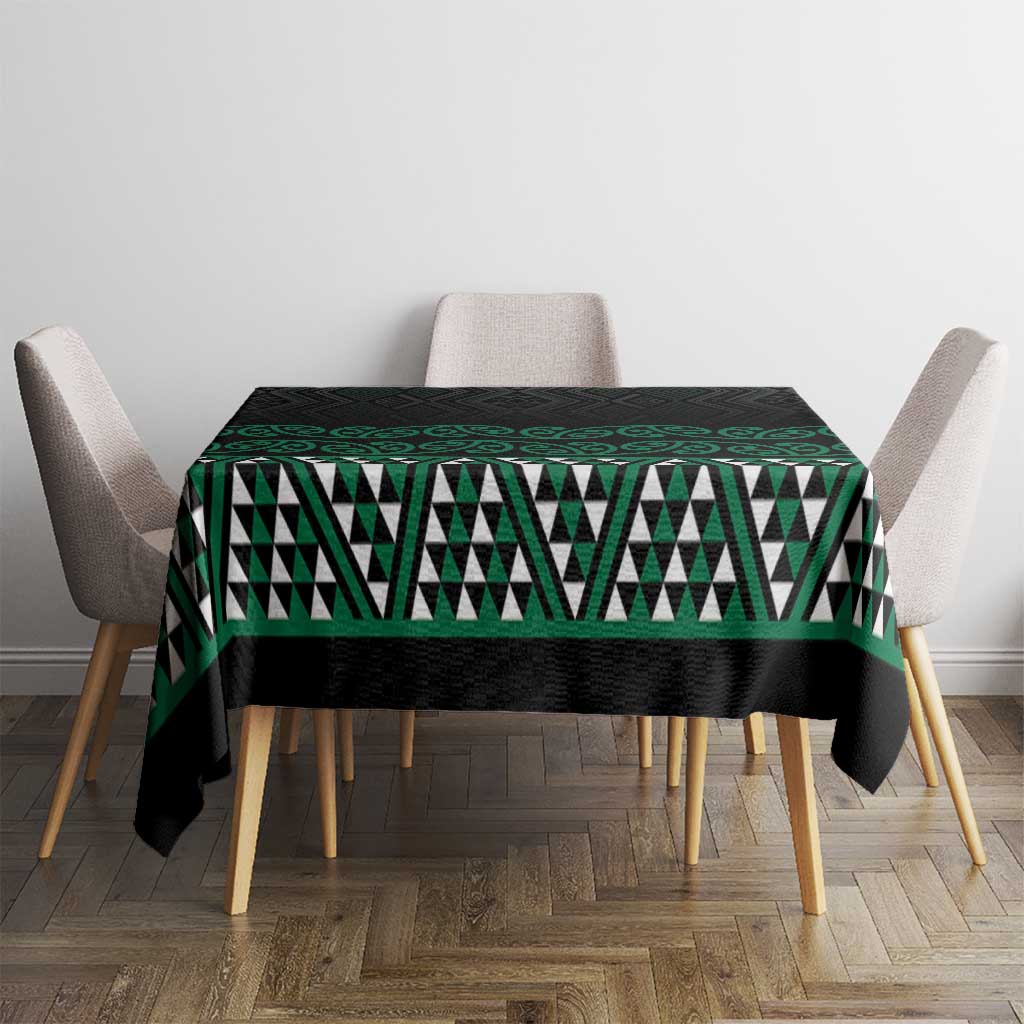 Maori Taniko Patterns Tablecloth Pounamu Niho Taniwha Mix Paatiki Motifs