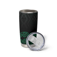 Maori Taniko Patterns Tumbler Cup Pounamu Niho Taniwha Mix Paatiki Motifs