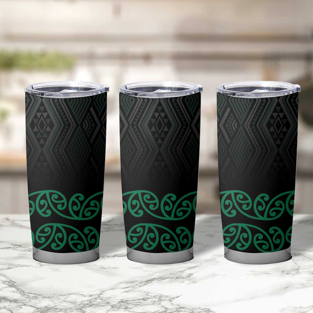 Maori Taniko Patterns Tumbler Cup Pounamu Niho Taniwha Mix Paatiki Motifs