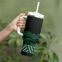 Maori Taniko Patterns Tumbler With Handle Pounamu Niho Taniwha Mix Paatiki Motifs