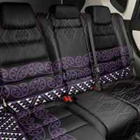 Maori Taniko Patterns Back Car Seat Cover Purple Niho Taniwha Mix Paatiki Motifs