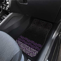 Maori Taniko Patterns Car Mats Purple Niho Taniwha Mix Paatiki Motifs
