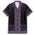 Maori Taniko Patterns Family Matching Long Sleeve Bodycon Dress and Hawaiian Shirt Purple Niho Taniwha Mix Paatiki Motifs