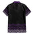 Maori Taniko Patterns Family Matching Long Sleeve Bodycon Dress and Hawaiian Shirt Purple Niho Taniwha Mix Paatiki Motifs