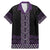Maori Taniko Patterns Family Matching Mermaid Dress and Hawaiian Shirt Purple Niho Taniwha Mix Paatiki Motifs