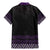 Maori Taniko Patterns Family Matching Mermaid Dress and Hawaiian Shirt Purple Niho Taniwha Mix Paatiki Motifs