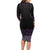 Maori Taniko Patterns Long Sleeve Bodycon Dress Purple Niho Taniwha Mix Paatiki Motifs