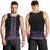 Maori Taniko Patterns Men Tank Top Purple Niho Taniwha Mix Paatiki Motifs
