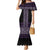 Maori Taniko Patterns Mermaid Dress Purple Niho Taniwha Mix Paatiki Motifs