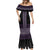 Maori Taniko Patterns Mermaid Dress Purple Niho Taniwha Mix Paatiki Motifs