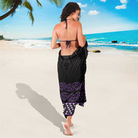Maori Taniko Patterns Sarong Purple Niho Taniwha Mix Paatiki Motifs