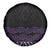 Maori Taniko Patterns Spare Tire Cover Purple Niho Taniwha Mix Paatiki Motifs