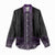Maori Taniko Patterns Women Casual Shirt Purple Niho Taniwha Mix Paatiki Motifs