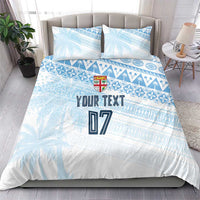 Fiji Rugby Custom Kaiviti Masi Bedding Set Turquoise - Polynesian Pride