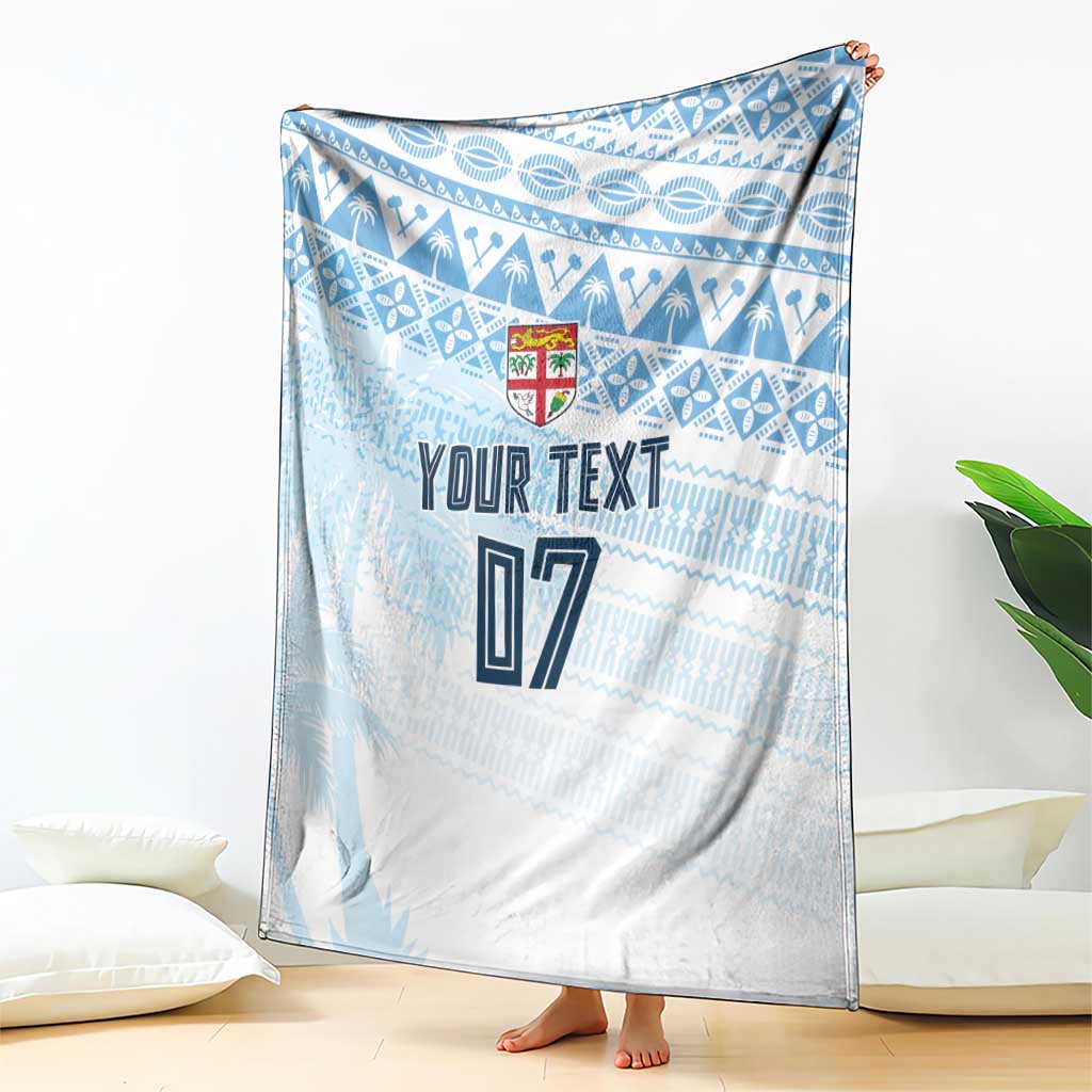 Fiji Rugby Custom Kaiviti Masi Blanket Turquoise - Polynesian Pride