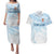 Fiji Rugby Custom Kaiviti Masi Couples Matching Puletasi and Hawaiian Shirt Turquoise - Polynesian Pride