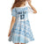 Fiji Rugby Custom Kaiviti Masi Family Matching Long Sleeve Bodycon Dress and Hawaiian Shirt Turquoise - Polynesian Pride
