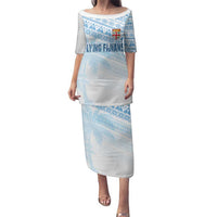 Fiji Rugby Custom Kaiviti Masi Family Matching Puletasi and Hawaiian Shirt Turquoise - Polynesian Pride