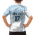 Fiji Rugby Custom Kaiviti Masi Family Matching Short Sleeve Bodycon Dress and Hawaiian Shirt Turquoise - Polynesian Pride