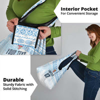 Fiji Rugby Custom Kaiviti Masi Grocery Bag Turquoise - Polynesian Pride