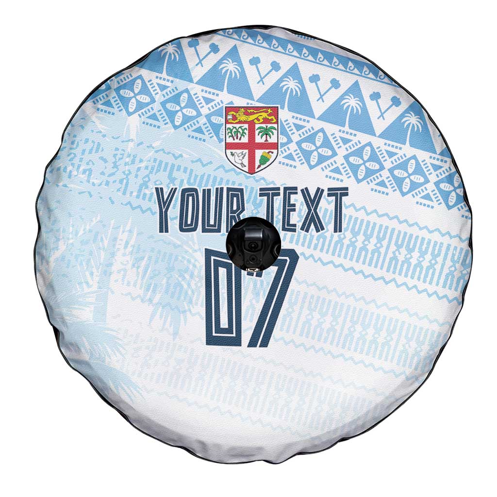 Fiji Rugby Custom Kaiviti Masi Spare Tire Cover Turquoise - Polynesian Pride