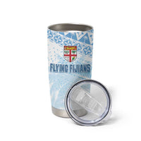 Fiji Rugby Custom Kaiviti Masi Tumbler Cup Turquoise - Polynesian Pride