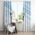 Fiji Rugby Custom Kaiviti Masi Window Curtain Turquoise - Polynesian Pride