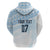Fiji Rugby Custom Kaiviti Masi Zip Hoodie Turquoise - Polynesian Pride