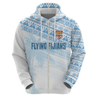 Fiji Rugby Custom Kaiviti Masi Zip Hoodie Turquoise - Polynesian Pride