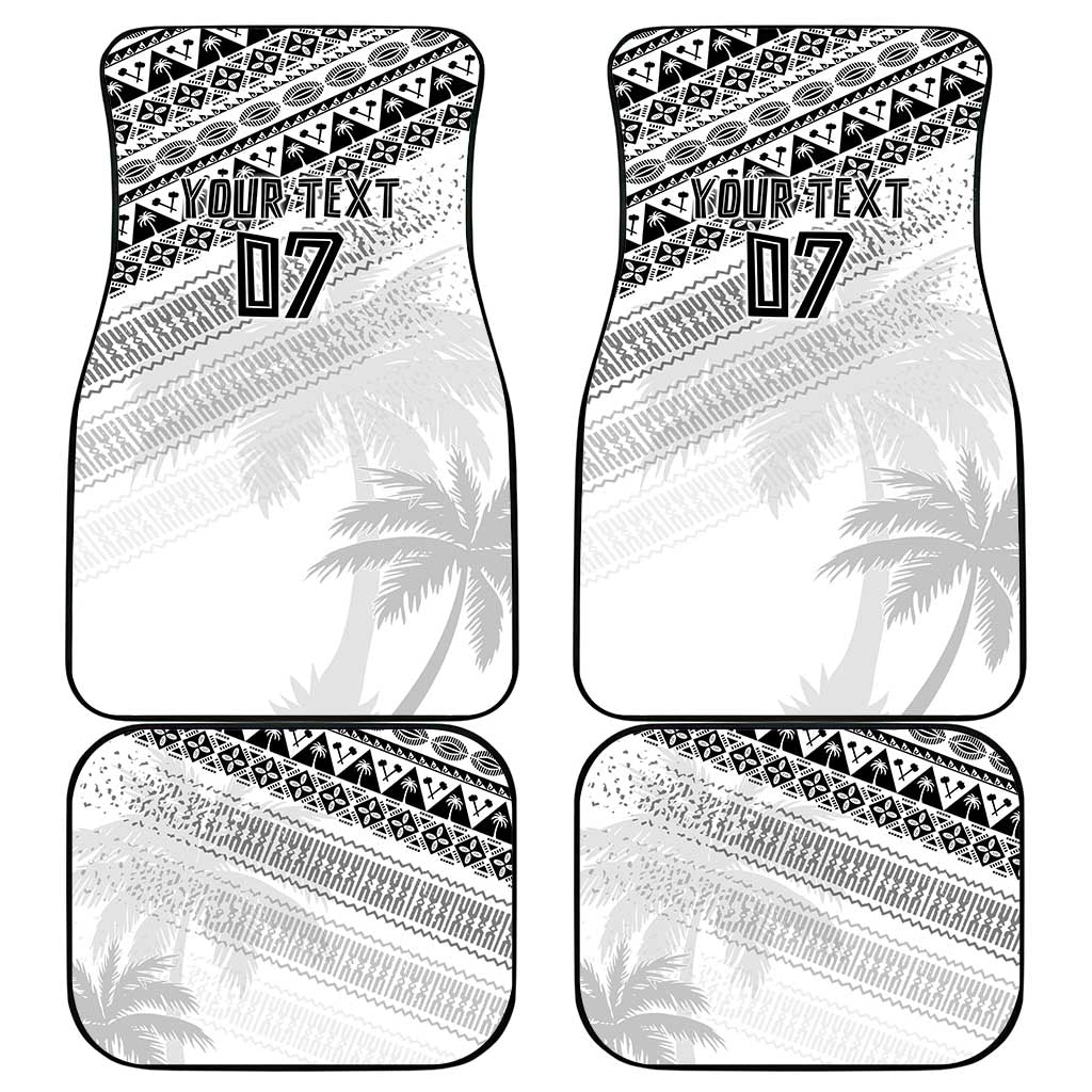 Fiji Rugby Custom Kaiviti Masi Car Mats Black - Polynesian Pride