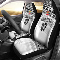 Fiji Rugby Custom Kaiviti Masi Car Seat Cover Black - Polynesian Pride