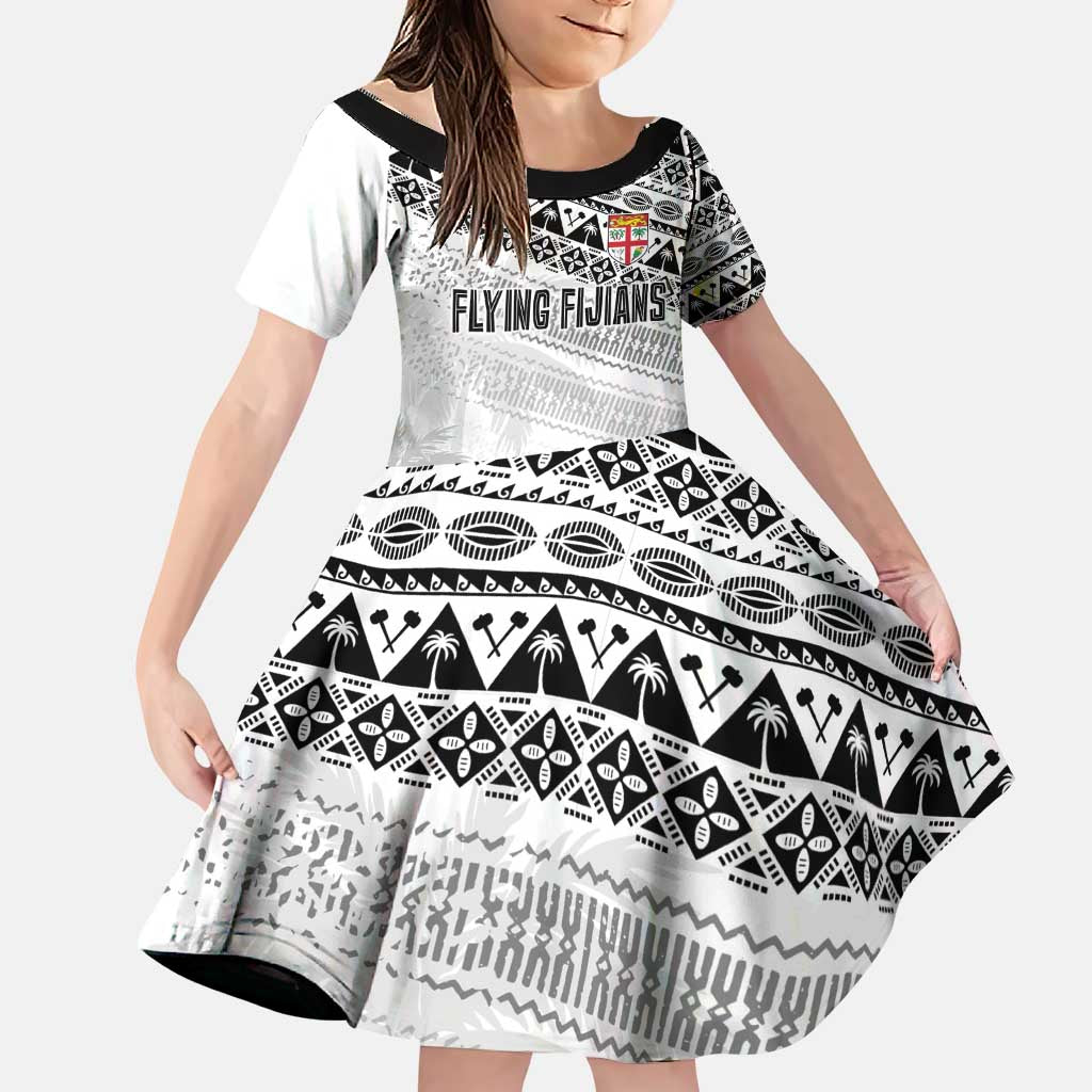 Fiji Rugby Custom Kaiviti Masi Family Matching Puletasi and Hawaiian Shirt Black - Polynesian Pride