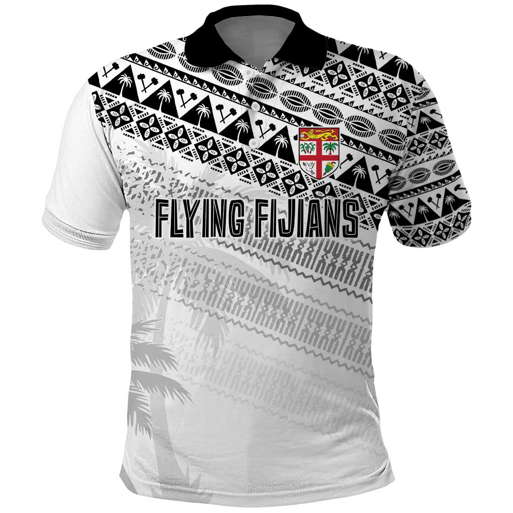 Fiji Rugby Custom Kaiviti Masi Polo Shirt Black - Polynesian Pride