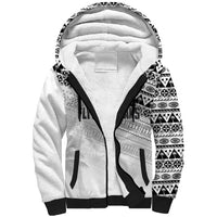 Fiji Rugby Custom Kaiviti Masi Sherpa Hoodie Black - Polynesian Pride