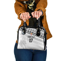 Fiji Rugby Custom Kaiviti Masi Shoulder Handbag Black - Polynesian Pride