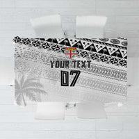 Fiji Rugby Custom Kaiviti Masi Tablecloth Black - Polynesian Pride