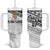 Fiji Rugby Custom Kaiviti Masi Tumbler With Handle Black - Polynesian Pride