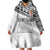 Fiji Rugby Custom Kaiviti Masi Wearable Blanket Hoodie Black - Polynesian Pride