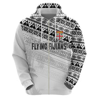 Fiji Rugby Custom Kaiviti Masi Zip Hoodie Black - Polynesian Pride