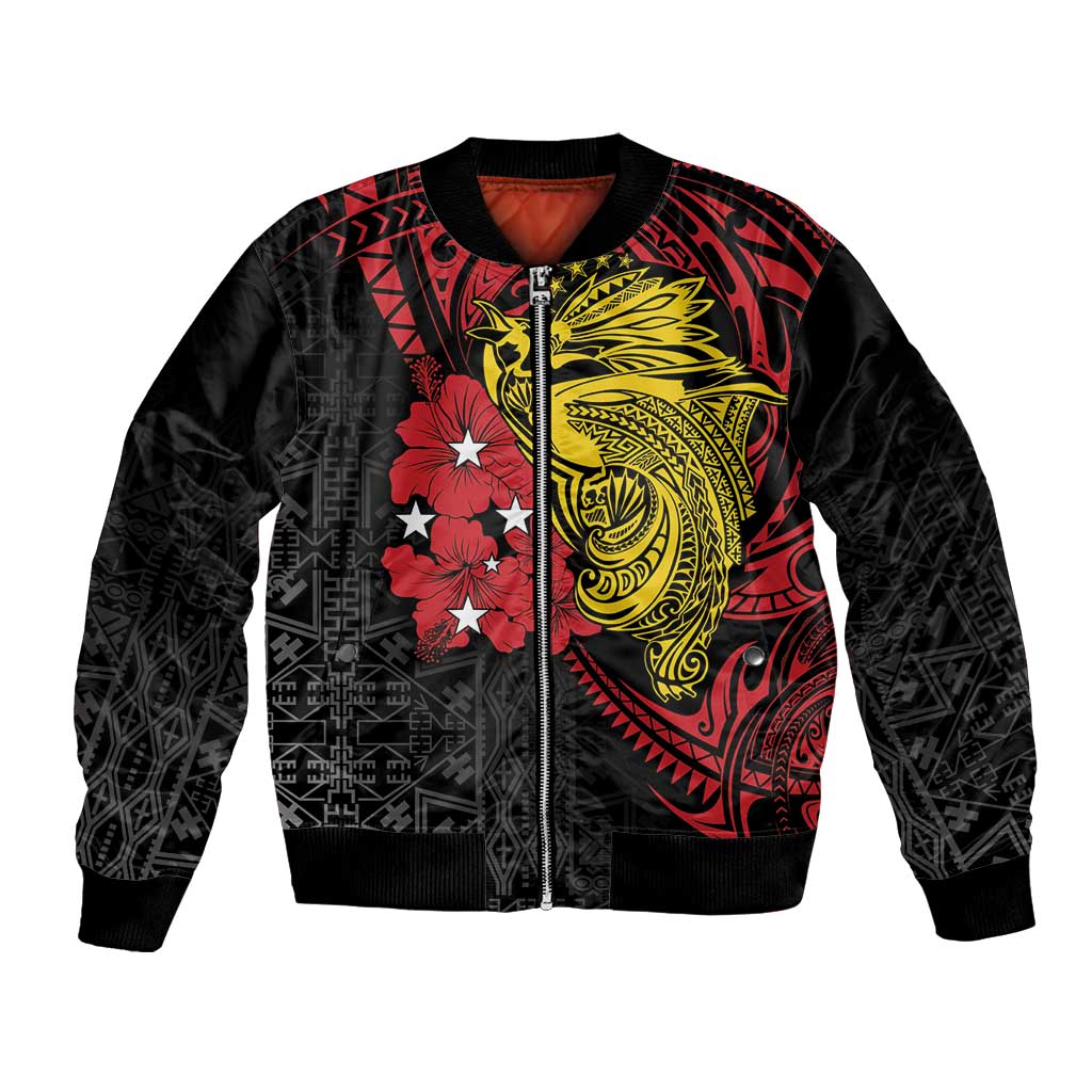 Papua New Guinea 49th Independence Day Bomber Jacket Motuan Revareva Bird-of-Paradise