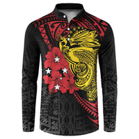 Papua New Guinea 49th Independence Day Button Sweatshirt Motuan Revareva Bird-of-Paradise