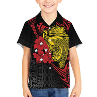 Papua New Guinea 49th Independence Day Family Matching Summer Maxi Dress and Hawaiian Shirt Motuan Revareva Bird-of-Paradise