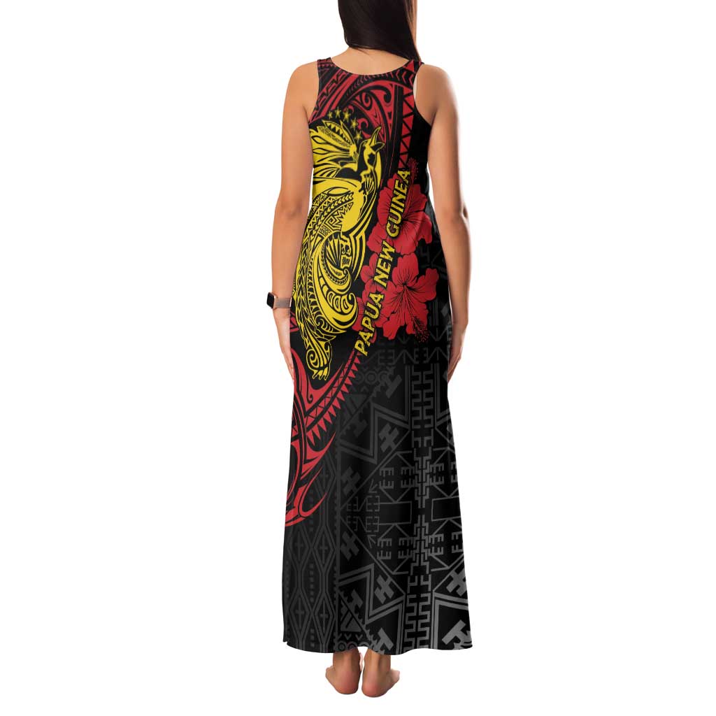 Papua New Guinea 49th Independence Day Family Matching Tank Maxi Dress and Hawaiian Shirt Motuan Revareva Bird-of-Paradise