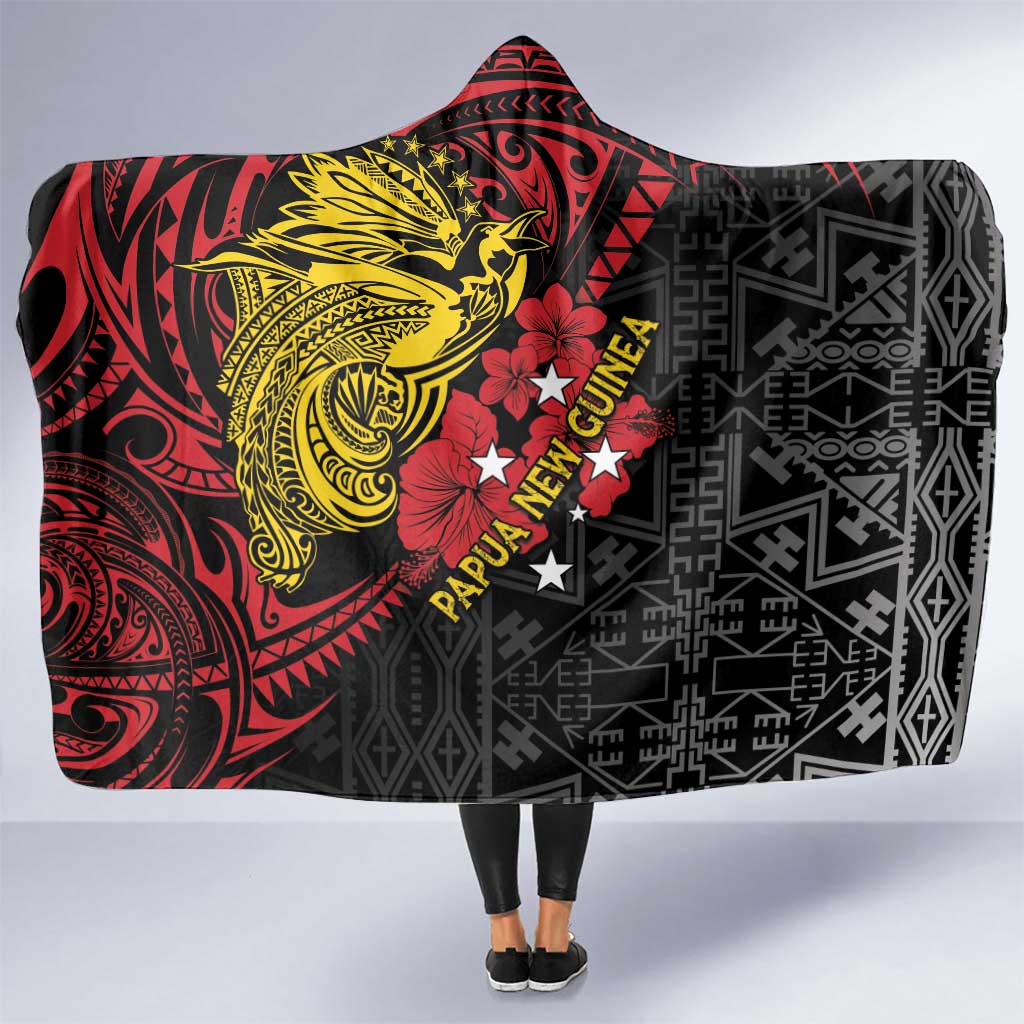 Papua New Guinea 49th Independence Day Hooded Blanket Motuan Revareva Bird-of-Paradise