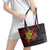 Papua New Guinea 49th Independence Day Leather Tote Bag Motuan Revareva Bird-of-Paradise