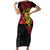 Papua New Guinea 49th Independence Day Short Sleeve Bodycon Dress Motuan Revareva Bird-of-Paradise
