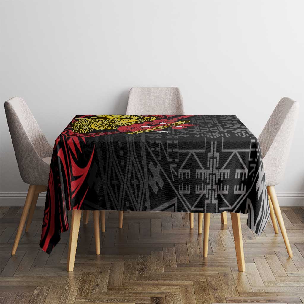 Papua New Guinea 49th Independence Day Tablecloth Motuan Revareva Bird-of-Paradise