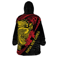 Papua New Guinea 49th Independence Day Wearable Blanket Hoodie Motuan Revareva Bird-of-Paradise