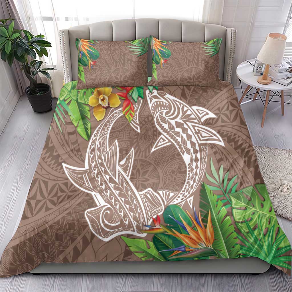 Polynesia Bedding Set Sharks Duo Tropical Brown