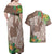 Polynesia Couples Matching Off Shoulder Maxi Dress and Hawaiian Shirt Sharks Duo Tropical Brown